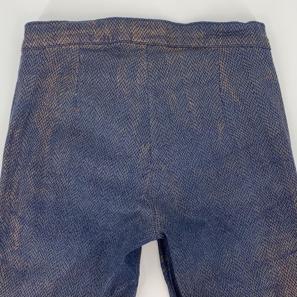 Bubblegum Gold Coated Reptile Print Slim Straight Mid Rise Jeggings, 9/10 - Picture 7 of 16